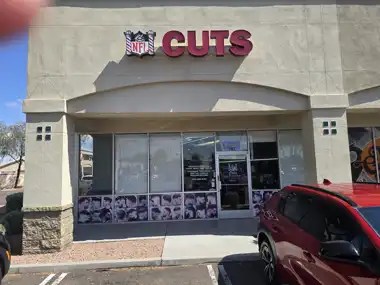 NFL Cuts Barbershop storefront exterior sign in Peoria, Arizona